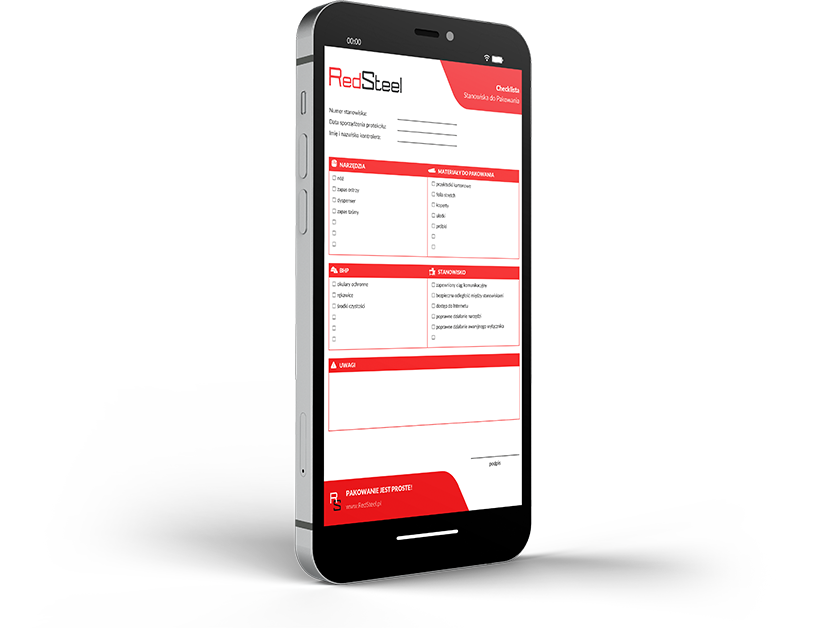 Telefon wraz z checklistą
