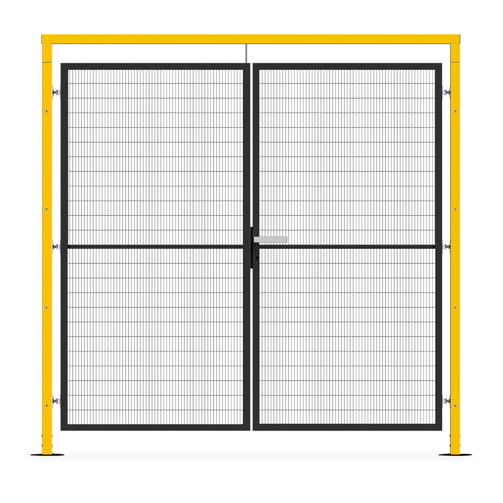 Drzwi dwuskrzydłowe ze słupkami RedSteel